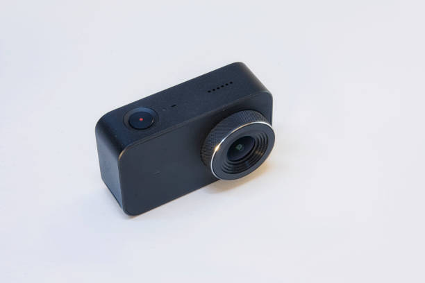istock Compact action camera for shooting videos and photos on a white background. 1309309582