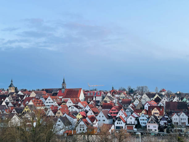Medieval german town, Marbach am Neckar, birthplace of Friedrich Schiller