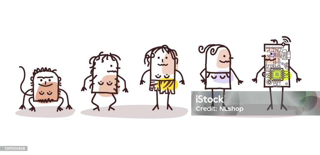 Cartoon Funny Female Characters And Human Evolution Stock Illustration - Download Image Now - iStock Cartoon Funny Female Characters And Human Evolution Stock Illustration - Download Image Now - iStock
