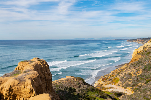 Pacific ocean landscape, Torrey Pines State Reserve