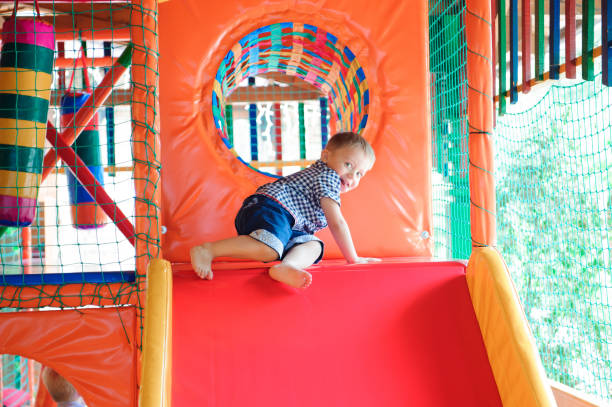 istock Indoor playground with colorful plastic balls for children. 1309320998