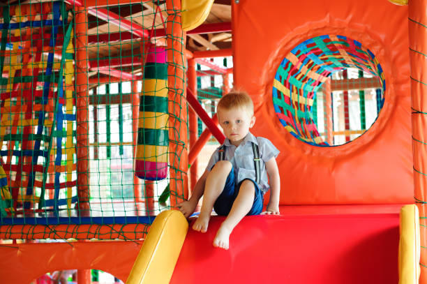 istock Indoor playground with colorful plastic balls for children. 1309321011