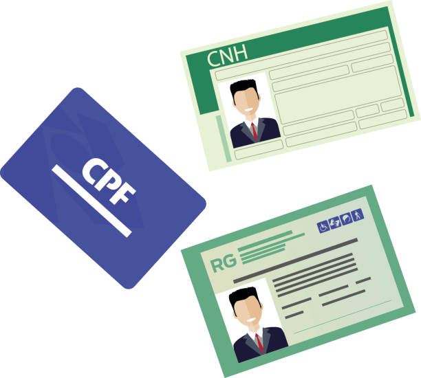 ilustrações de stock, clip art, desenhos animados e ícones de the identity document is an official instrument whose purpose is to prove the identity of an individual - carteira de identidade