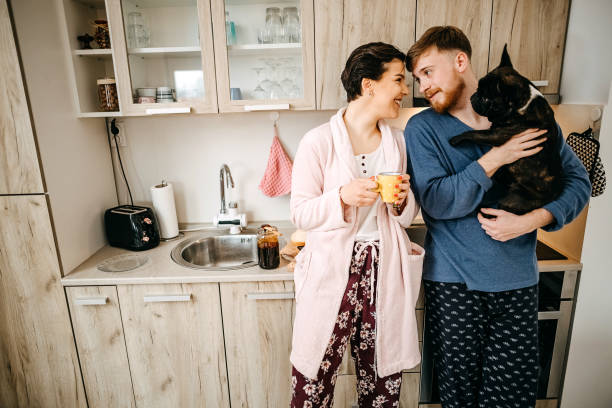 istock Happy morning in our home 1309325546