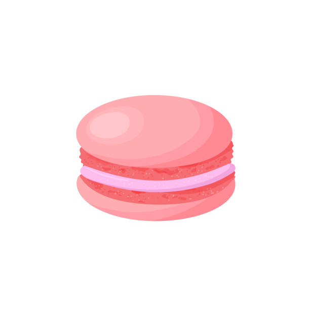 illustrations, cliparts, dessins animés et icônes de macaron dans le vecteur plat de modèle de dessin animé - macaroon