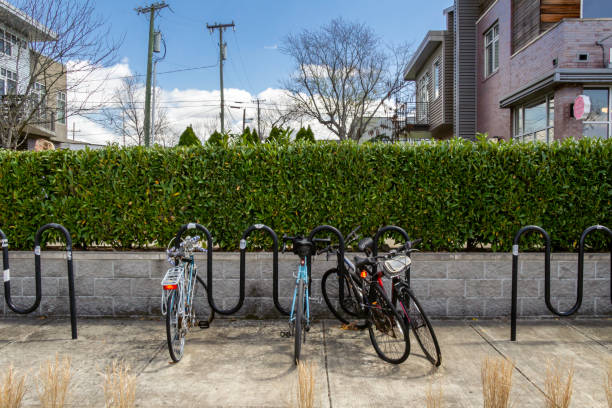 자전거 랙 - bicycle rack 뉴스 사진 이미지