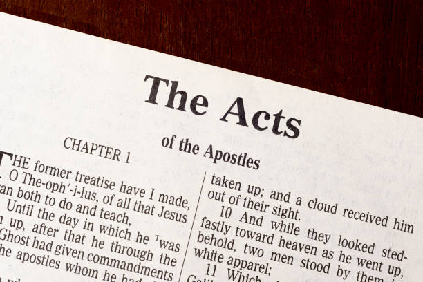 Acts Title Page Close-up Acts Title Page Close-up pentecost religious celebration photos stock pictures, royalty-free photos & images