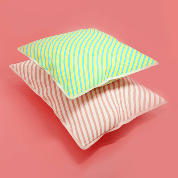 istock Striped pillow ( Green and Pink} 1309339445