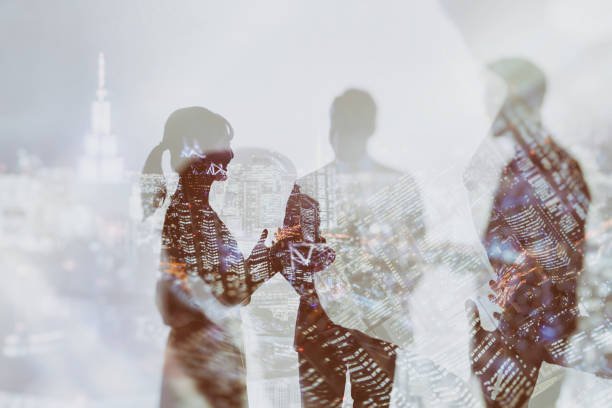 istock Abstract image of a business person having a conversation 1309340010