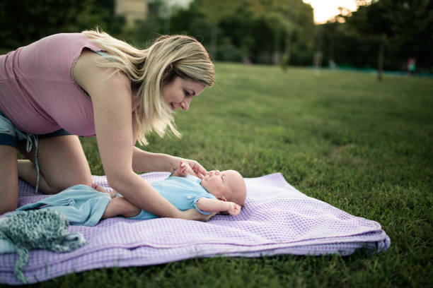 istock Mother and Two Month Old Baby Boy 1309341537