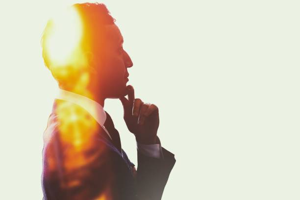 istock Abstract image of a thinking businessman 1309344038