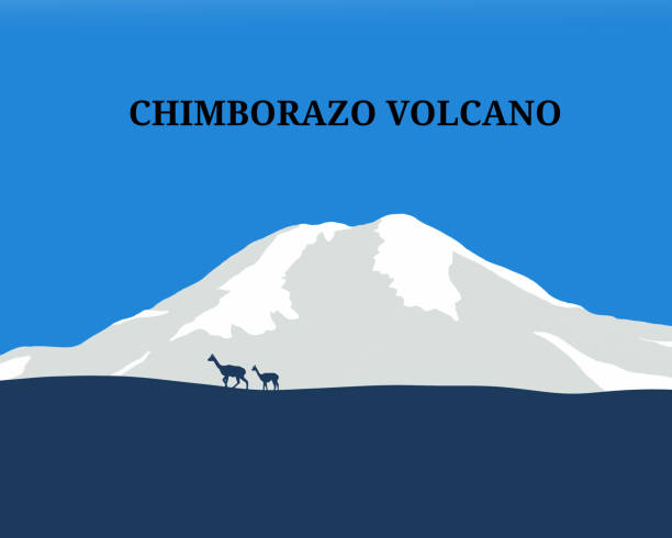 vulkanische landschaft, fröhliche berge und hügel - dormant volcano illustrations stock-grafiken, -clipart, -cartoons und -symbole