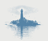 istock Lighthouse and island 1309351619