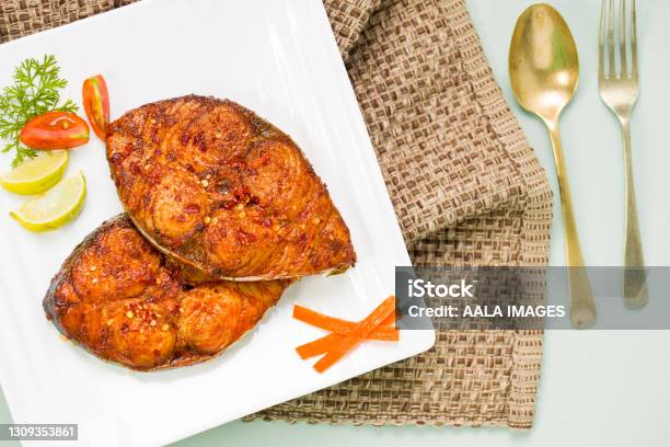 Seer Fish Fry Stock Photo - Download Image Now - Fish, Prophet, Grilled