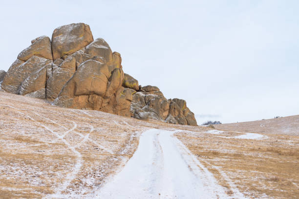 モンゴル・ウランバートルのゴルキ・テレリ国立公園 - independent mongolia inner mongolia gobi desert steppe ストックフォトと画像