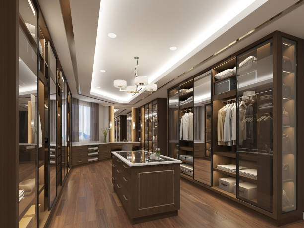 istock sketch design of interiorwalk-in closet,3d rendering 1309367137