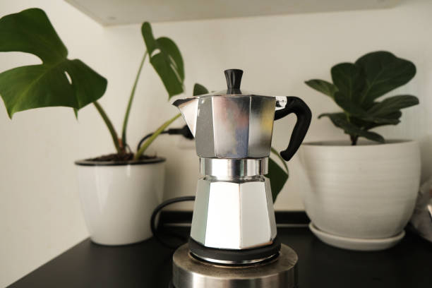 istock brewing italian coffee with a moka pot 1309369298