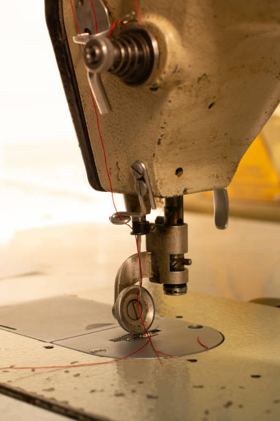 istock Closeup the sewing machine. Shoe Sewing Machine 1309375508