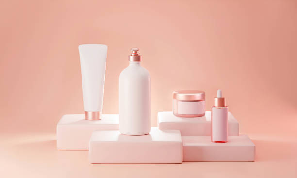 istock Minimal Cosmetics skincare white packaging mock up 3d illustration 1309377121