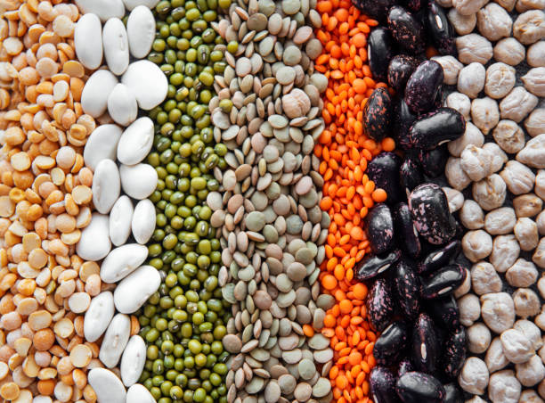 istock Food background with different legumes 1309384539