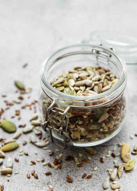 istock Mix different seeds for a healthy salad 1309384559