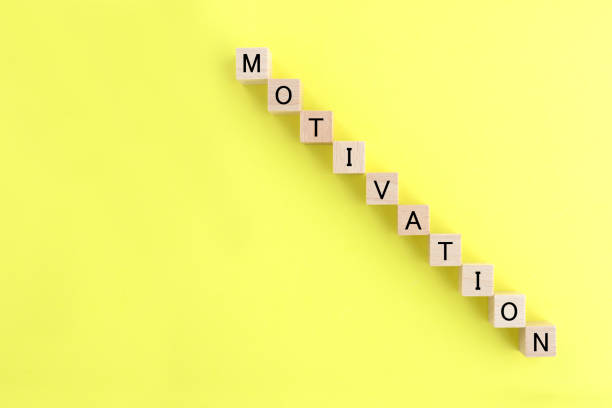 istock Downward motivation graph composed by wooden blocks 1309385948