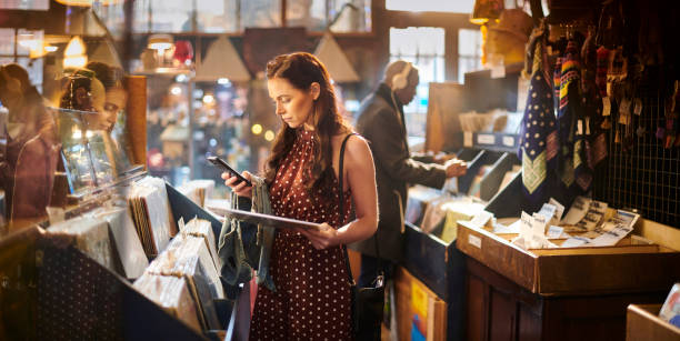 istock connected in the record shop 1309386246