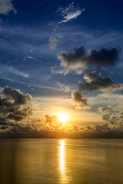 istock Sunset sky at the lake with clouds at the lake 1309387192
