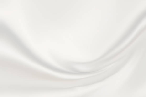 ホワイトシルクドレープの背景 - 簡単 ストックフォトと画像