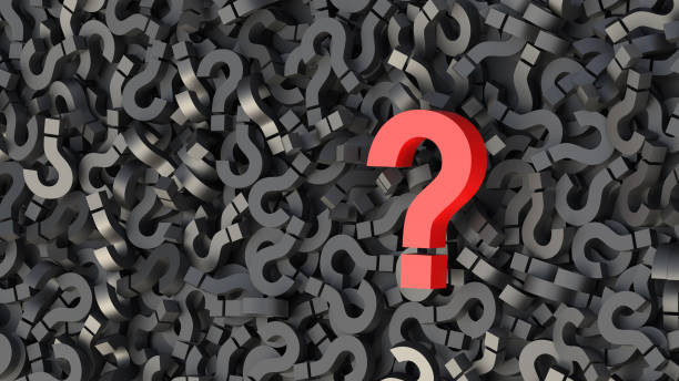 istock Big red question mark on a background of black signs, FAQ Concept 1309397946