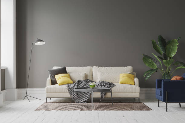 istock Scandinavian Style Living Room Interior 1309398084