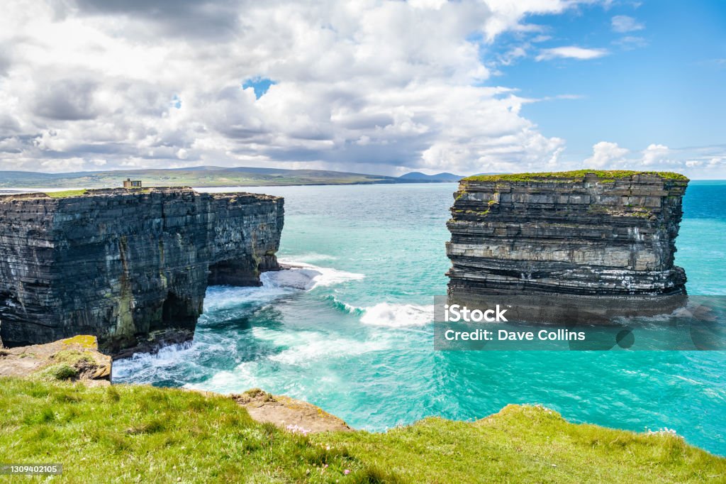 Sea Stack at Downpatrick Head in County Mayo, Ireland Ireland Stock Photo