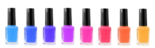 istock Group of bright nail polishes isolated 1309404642