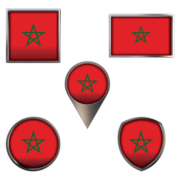 istock Flags of the Morocco Icons set image 1309412694