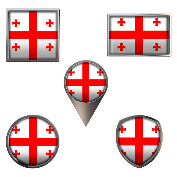 istock Flags of the Georgia Icons set image 1309412799