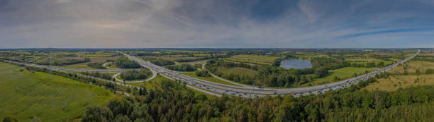 ヨーロッパの風景のパノラマ空中写真。 - international tourism trade fair ストックフォトと画像
