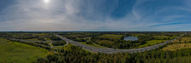 ヨーロッパの風景のパノラマ空中写真。 - international tourism trade fair ストックフォトと画像