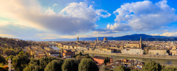 istock Florence skyline panorama from Piazzale Michelangelo fine art 1309421195