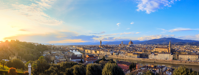Florence skyline panorama from Piazzale Michelangelo fine art sunset