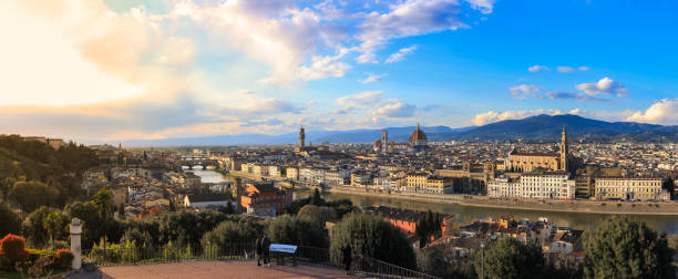 istock Florence skyline panorama from Piazzale Michelangelo fine art 1309423194