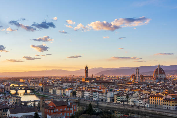 istock Florence skyline at sunset, fine art 1309423247