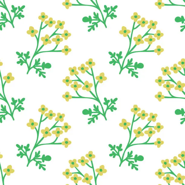 Vector illustration of Seamless rue pattern