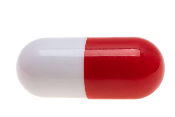 Variety of pills capsules background