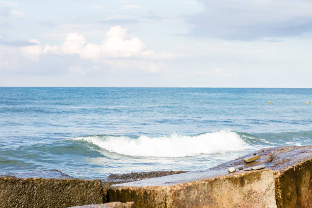istock Seascape.  Blue Sea, White Waves, Blue Sky. 1309429424