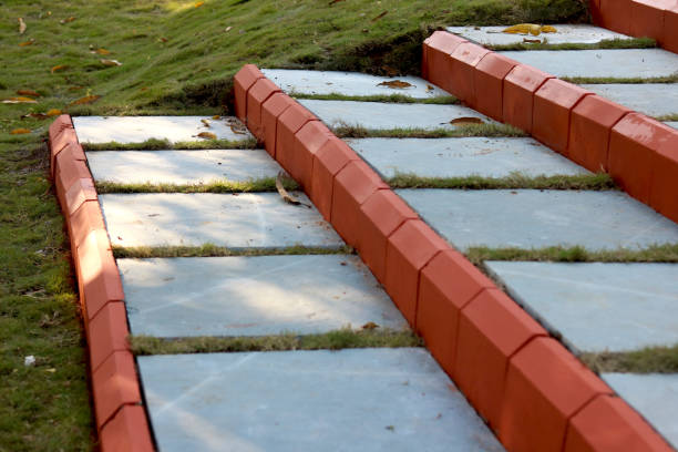istock cement tiles steps in garden 1309434827