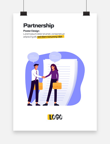 Partnership Concept Flat Design for Posters, Covers and Banners. Modern Flat Design Vector Illustration.