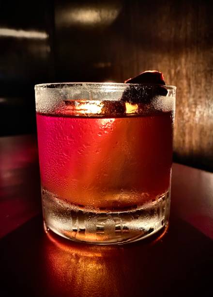 Negroni glass with cocolate inside
