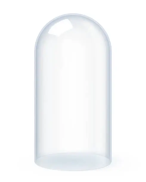 3d rendering of a bell jar on a white background.