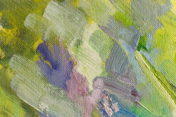 istock Abstract multicolored art background with oil paints. Modern hand-made design on canvas with a brush. 1309439478