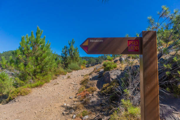 istock Red and Yellow marks for trail direction, in Mondim de Basto, Vila Real 1309445059